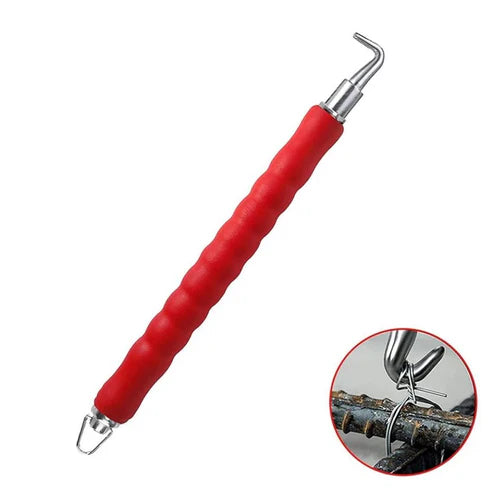 Anti Slip Handle Steel Bar Tying Tool Red Semi Automatic Winder Rebar Tie Wire