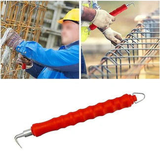 Anti Slip Handle Steel Bar Tying Tool Red Semi Automatic Winder Rebar Tie Wire