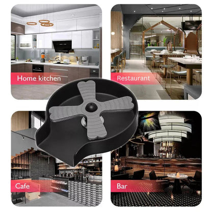 Auto Glass Rinser Metal Cup Bottle Coffee Washer for Kitchen Sink Brushed/Black