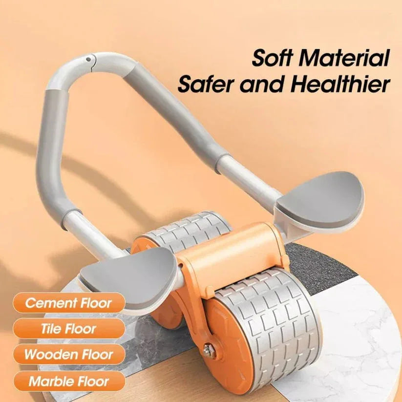 Roller tool with soft material safety feature on a beige background

