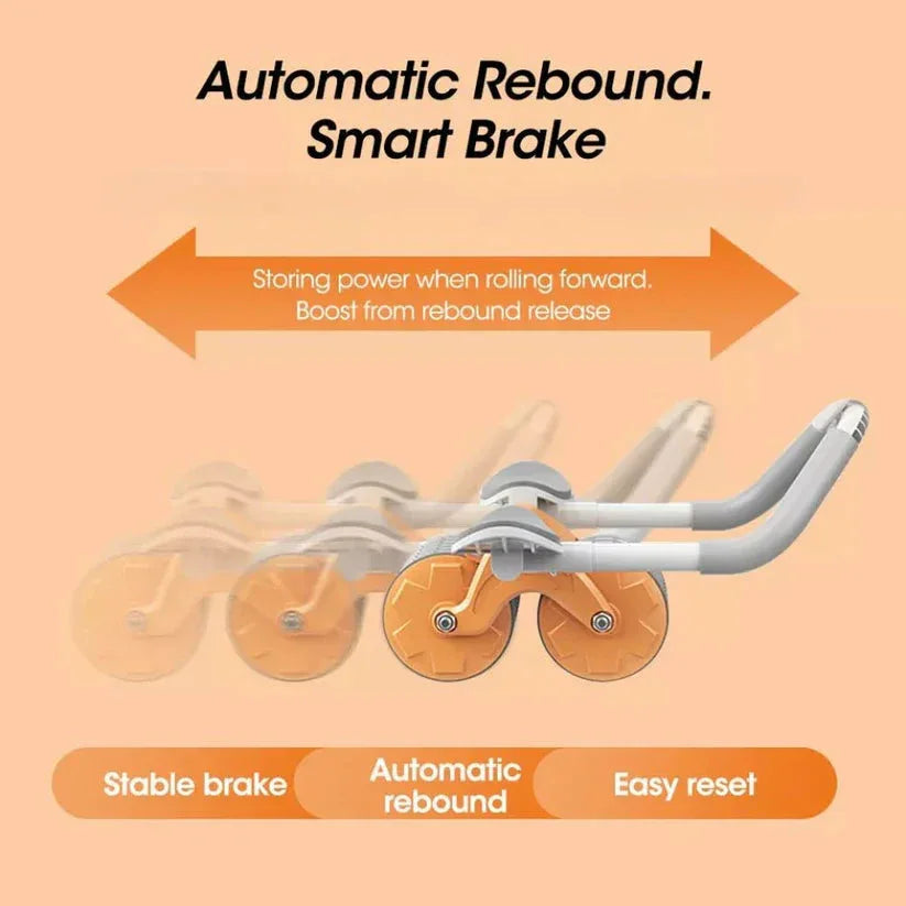 Illustration of a smart brake system with text on an orange background

