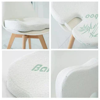 Bamboo Memory Foam Seat / Back Cushion Hip Posture Coccyx Lumbar Car Office