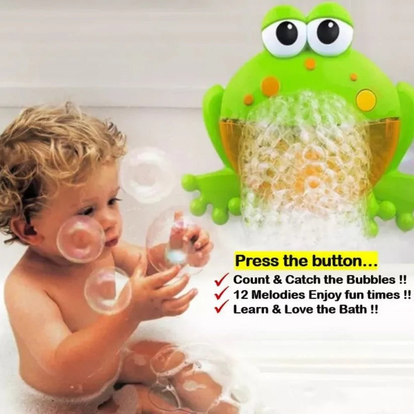 Baby Bath Toy Kids Bubble Crab Frog Automatic Baby Bath Time Fun Baby Toys Music Toy