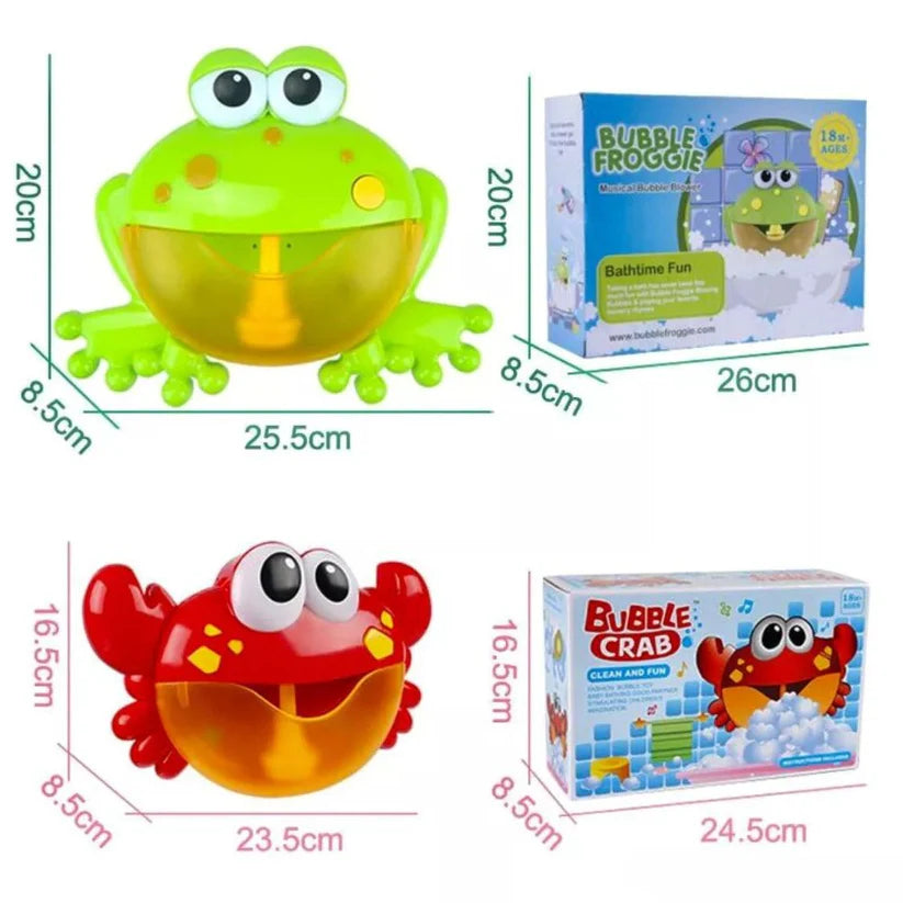 Baby Bath Toy Kids Bubble Crab Frog Automatic Baby Bath Time Fun Baby Toys Music Toy