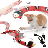 Cat Pet Snake Interactive Toy Smart Sensing Toys Cats USB Charging Electron Ausie Sales