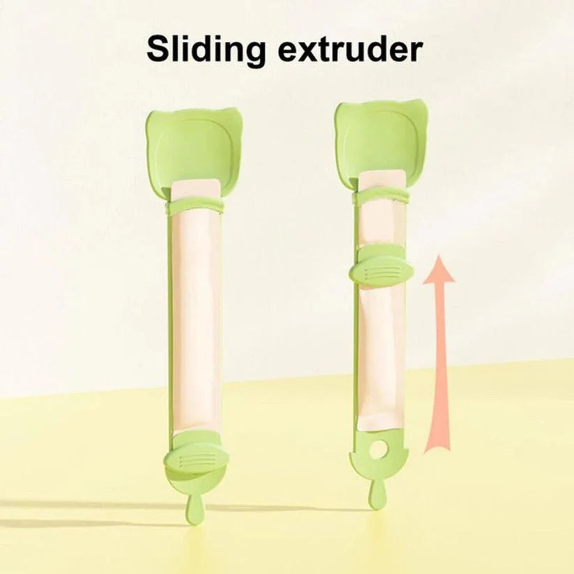 Cat Strip Scoop Feeder Snack Spoon Squeezer for Easy Cat Feeding and Treats