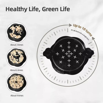 Chicken Breast Shredder Tool Meat Machine Twist with Brush and Fork Visible