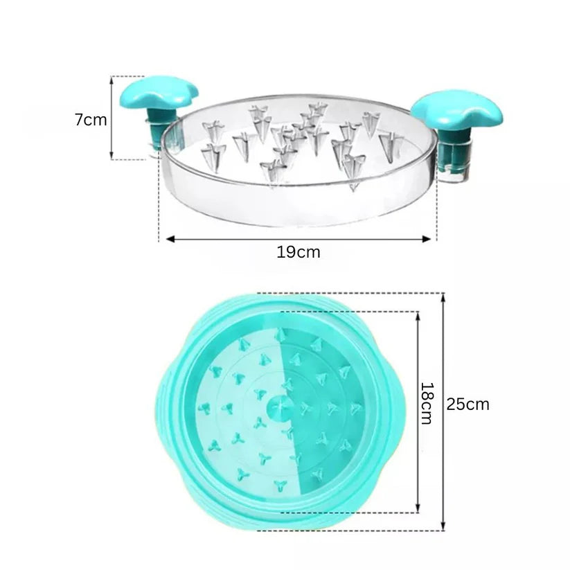 Chicken Breast Shredder Tool Meat Machine Twist with Brush and Fork Visible