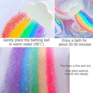 Cloud Rainbow Bath Salt Ball Essential Bubble Skin Care Oil Effervescent Bath