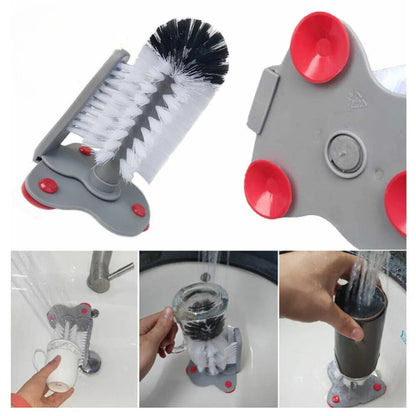 Cup Brush Cleaner Bristle Brush Wall-washing Double Side Glass Washer