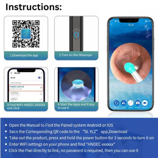 Ear Wax Remover Ear Cleaner Removal Camera LED Light Scoop Cleaning Pick Tool