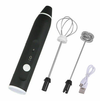 Electric Egg Beater Milk Coffee Frother USB Rechargeable Drink Foamer Mixer Tool