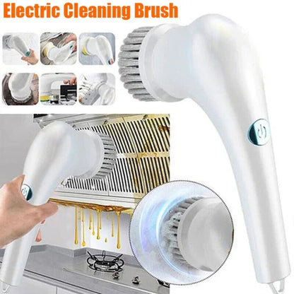 Electric cleaning brush for tiles, floors, and surfaces