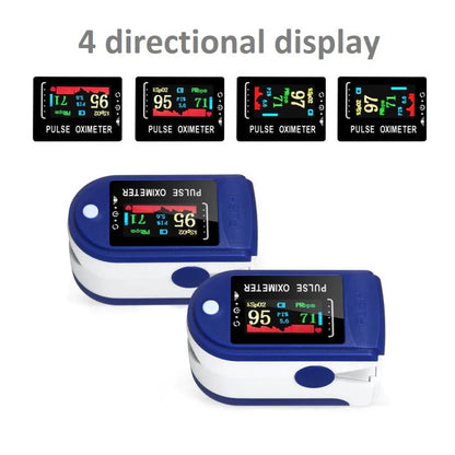 Finger Pulse Oximeter - Blood Oxygen Saturation & Heart Rate Monitor