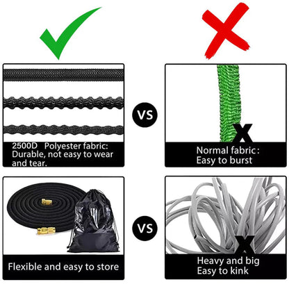 Flexible Expandable Water Garden Hose Pipe W/ Spray Nozzle Gun 25-100FT Car Wash