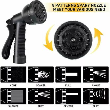 Flexible Expandable Water Garden Hose Pipe W/ Spray Nozzle Gun 25-100FT Car Wash