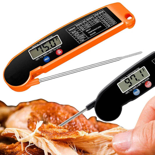 Foldable Digital Cooking Food Thermometer Temperature Probe Kitchen BBQ Meat Jam