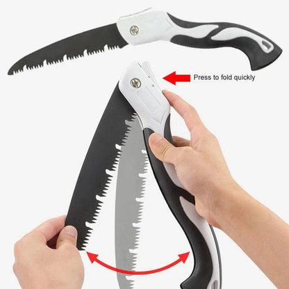 Foldable SK5 High-Manganese Steel Folding Camping Pruning Hand Saw Bushcraft Outdoor