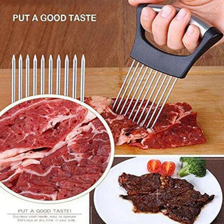Food Slicer Assistant Onion Holder Tool Cutter Fish Meat Potato Vegetable
