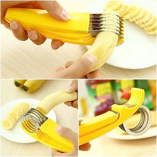Fruits Salad Cereal Banana Slicer Easy Cut Kitchen Gherkin Cucumber Split Cutter