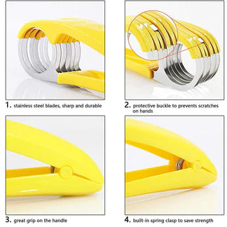 Fruits Salad Cereal Banana Slicer Easy Cut Kitchen Gherkin Cucumber Split Cutter