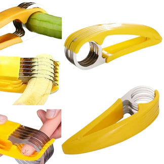 Fruits Salad Cereal Banana Slicer Easy Cut Kitchen Gherkin Cucumber Split Cutter