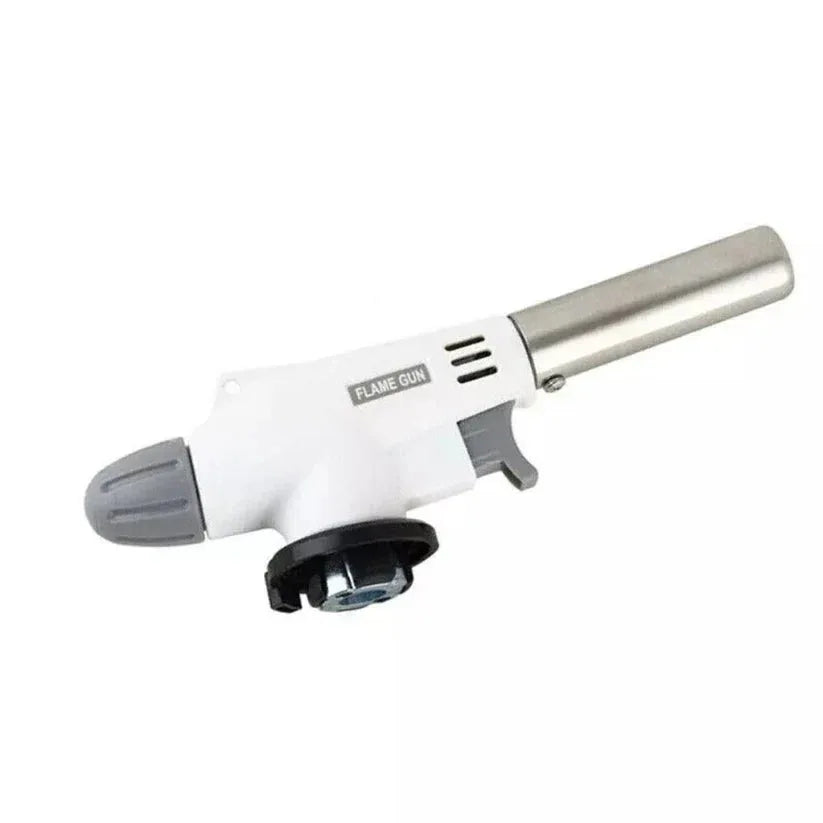 White and gray flame gun on a white background

