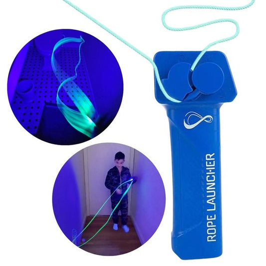 Glow-in-the-dark string lasso for nighttime play
