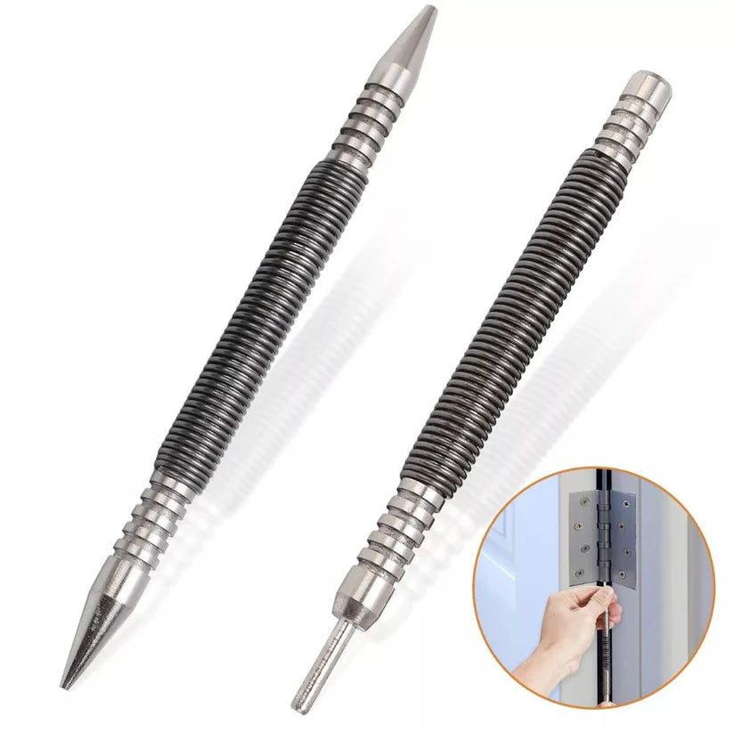 Hammerless Spring Nail Tool Nail Center Holes Punch Drill Bit Pin Removal Tools
