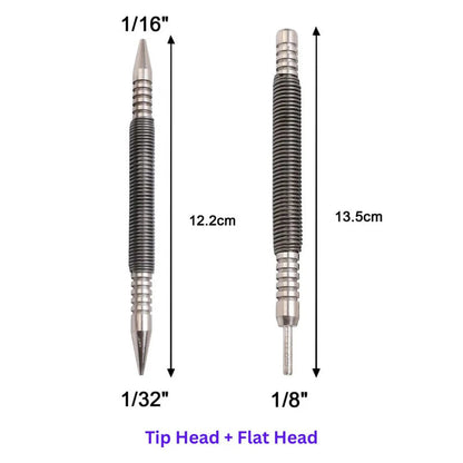 Hammerless Spring Nail Tool Nail Center Holes Punch Drill Bit Pin Removal Tools