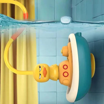 Kids Shower Sprinkler Bath Cute Duck Boat Electric Rotating Water Spray Play Toy