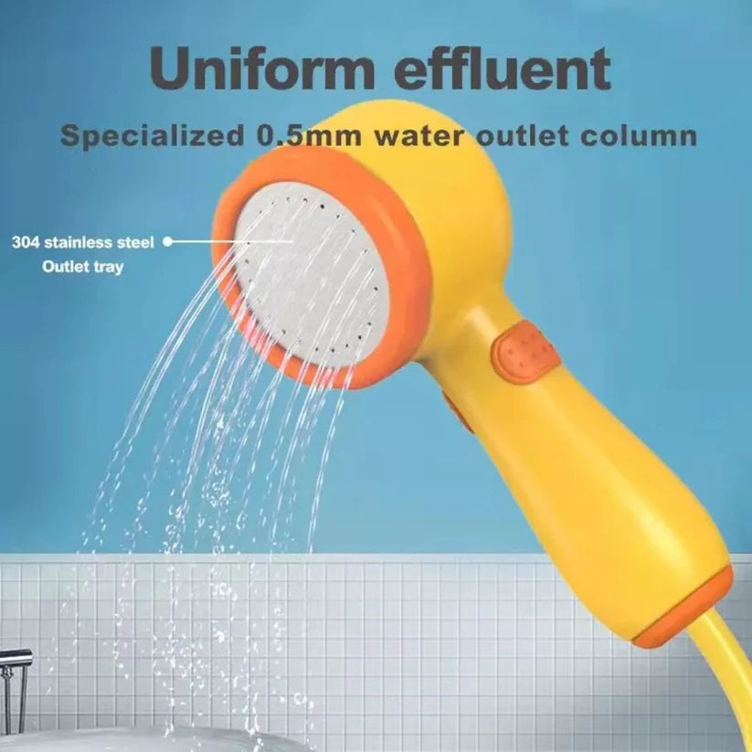 Kids Shower Sprinkler Bath Cute Duck Boat Electric Rotating Water Spray Play Toy