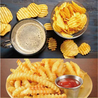 Kitchen Potato Crinkle Cutter Dough Wavy Slicer Steel Vegetable Chip Blade Knife