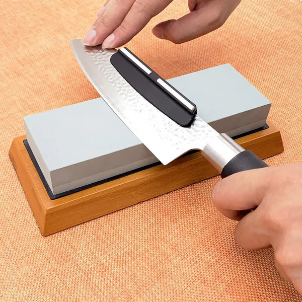 Kitchen knife sharpener for restoring blade sharpness
