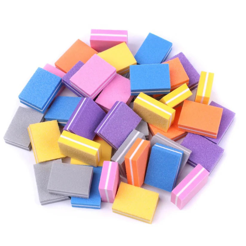 10-50pcs Nail File Buffer Block Sanding Sponge Acrylic Nail Art Buffing Ausie Sales