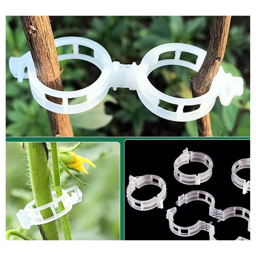 100-300Pcs 25mm Garden Plant Support Clips Veggie Tomato Trellis Twine Ausie Sales