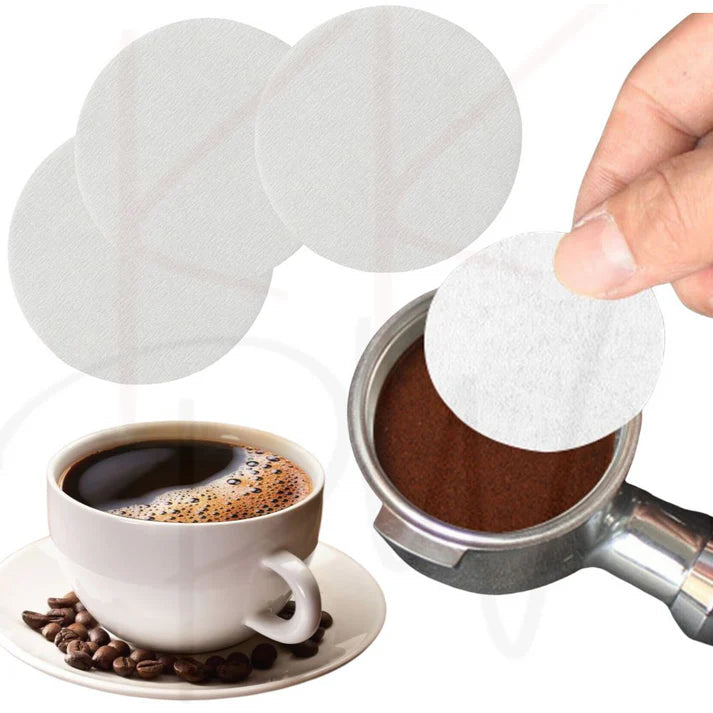 100PCS 51/53/58mm Coffee Machine Filter Paper Powder Round Raw Wood Breville My Store