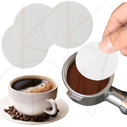 100PCS 51/53/58mm Coffee Machine Filter Paper Powder Round Raw Wood Breville My Store