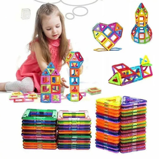 100 Piece Kids Magnetic Blocks Building Magnet Mini Tiles Kit Toys For Boy Girls Ausie Sales