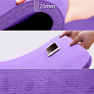 10/15/20mm Thick Nonslip Yoga Mat Durable Pad NBR Exercise Fitness Pilate Gym Ausie Sales