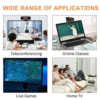 1080P Full HD Webcam Camera USB2.0 Auto Focus Mic for PC Computer Laptop Ausie Sales