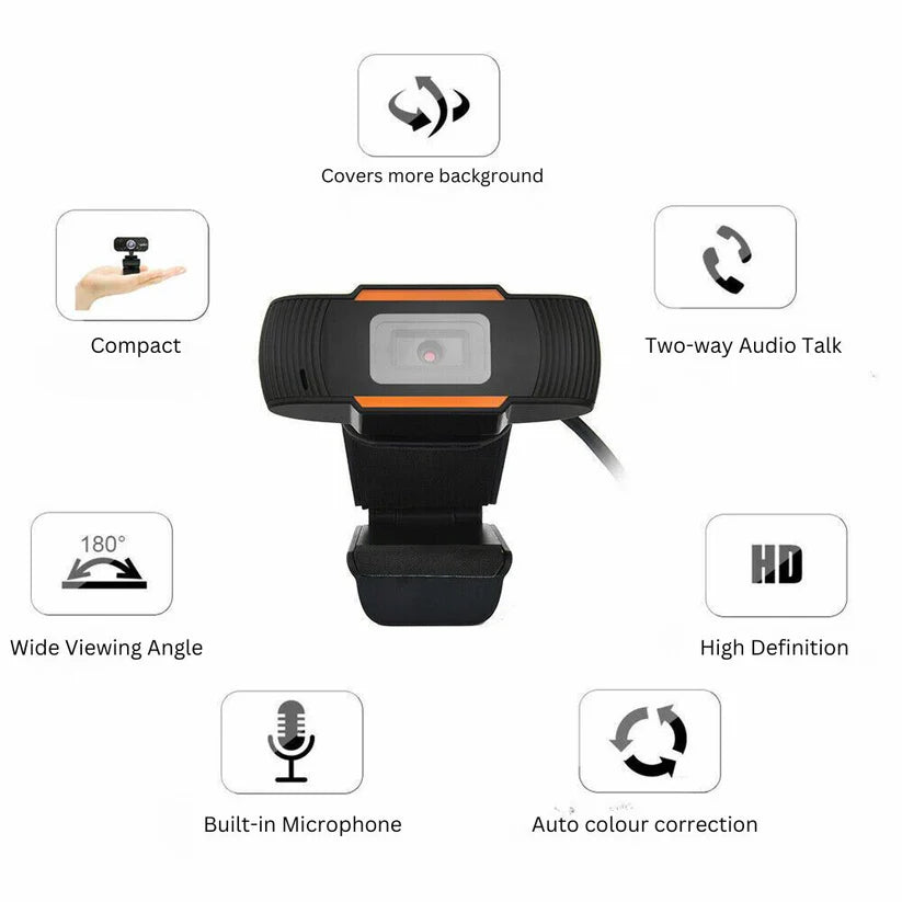 1080P Full HD Webcam Camera USB2.0 Auto Focus Mic for PC Computer Laptop Ausie Sales