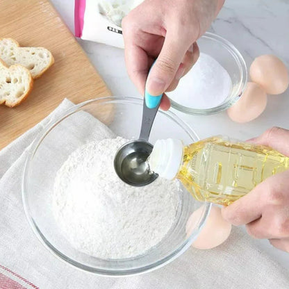 10PCS Stainless Steel Measuring Spoons Cups Baking Teaspoon Kitchen Gadget Kit Ausie Sales