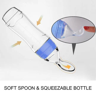 120ml Baby Spoon Feeder Kids Squeeze Feeding Bottle Silicone Food Rice Cereal Milk Ausie Sales