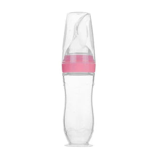 120ml Baby Spoon Feeder Kids Squeeze Feeding Bottle Silicone Food Rice Cereal Milk Ausie Sales
