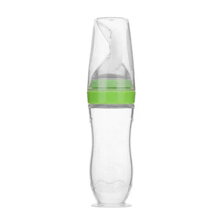 120ml Baby Spoon Feeder Kids Squeeze Feeding Bottle Silicone Food Rice Cereal Milk Ausie Sales