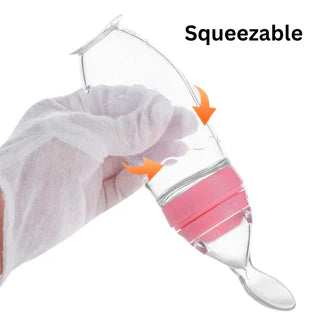 120ml Baby Spoon Feeder Kids Squeeze Feeding Bottle Silicone Food Rice Cereal Milk Ausie Sales