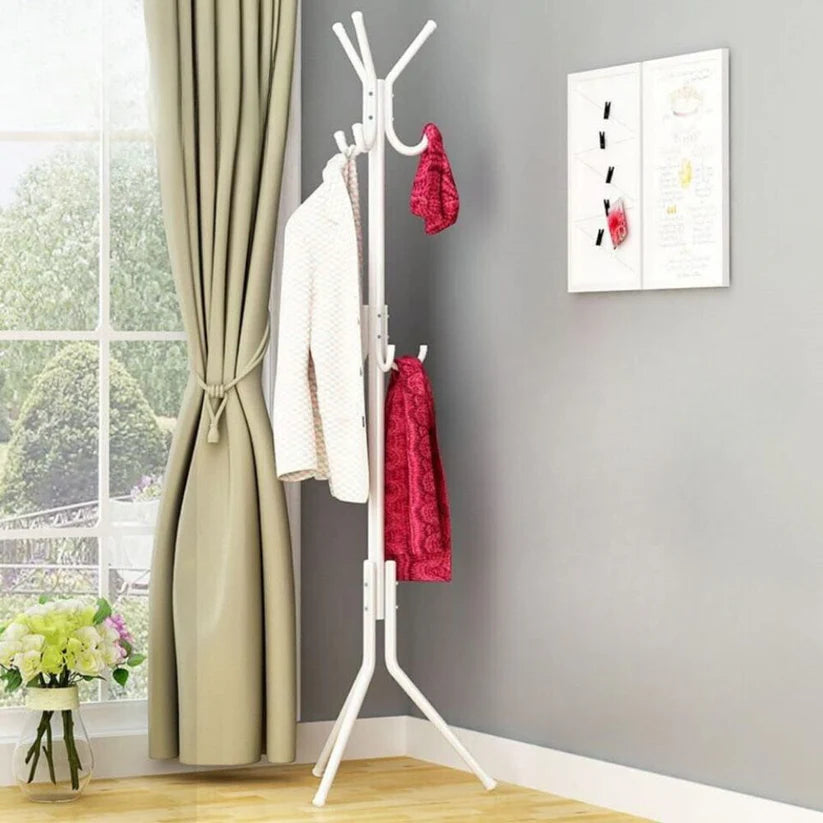 12 Hook 3-Tier Cloth Hanger Metal Tree Stand Hat Clothes Rack Style Storage Ausie Sales