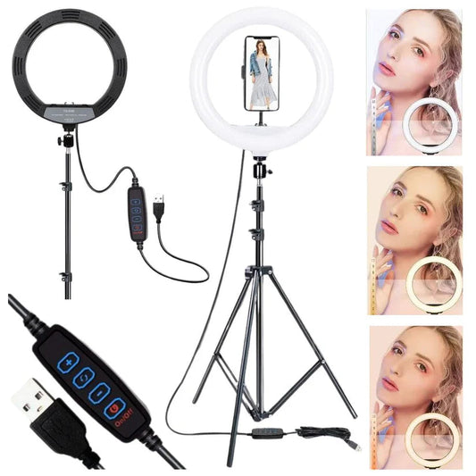 12" LED Ring Light Dimmable Lighting Phone Selfie Tripod Kit Makeup Live Lamp Ausie Sales