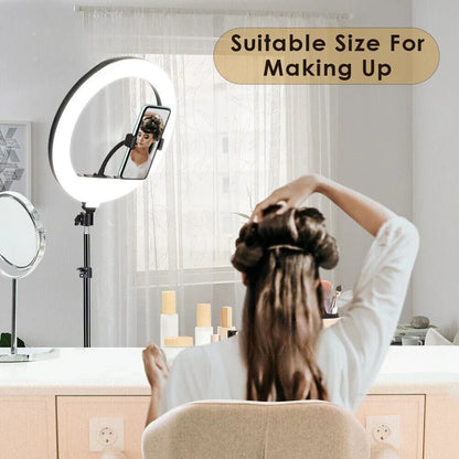 12" LED Ring Light Dimmable Lighting Phone Selfie Tripod Kit Makeup Live Lamp Ausie Sales